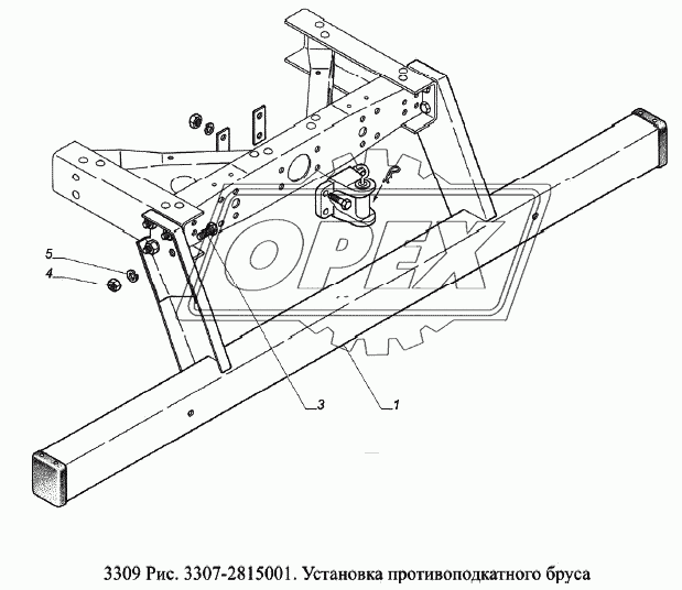 Установка противоподкатного бруса
